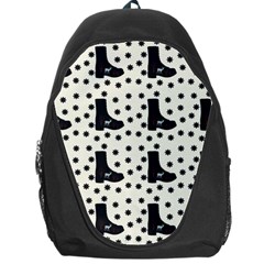 Deer Boots White Black Backpack Bag