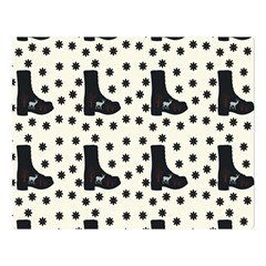 Deer Boots White Black Double Sided Flano Blanket (large) 