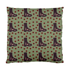 Deer Boots Green Standard Cushion Case (two Sides)