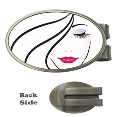 Makeup Face Girl Sweet Money Clips (oval) 