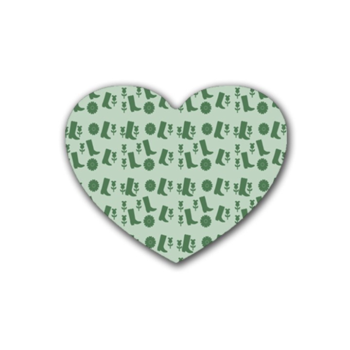 Green Boots Rubber Coaster (Heart) 