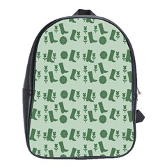 Green Boots School Bag (xl) by snowwhitegirl