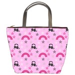 Music Stars Rose Pink Bucket Bags Front