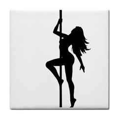 Dance Silhouette Pole Dancing Girl Tile Coasters by Alisyart