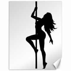 Dance Silhouette Pole Dancing Girl Canvas 12  X 16   by Alisyart