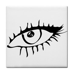 Drawn Eye Transparent Monster Big Tile Coasters