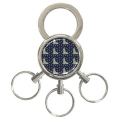 Blue Boots 3-ring Key Chains