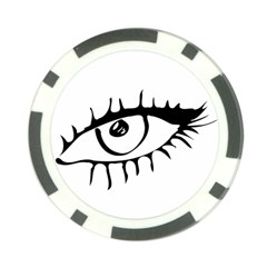 Drawn Eye Transparent Monster Big Poker Chip Card Guard