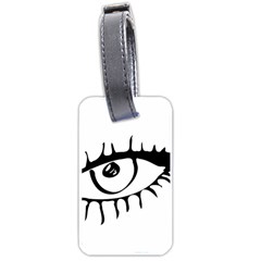 Drawn Eye Transparent Monster Big Luggage Tags (one Side) 