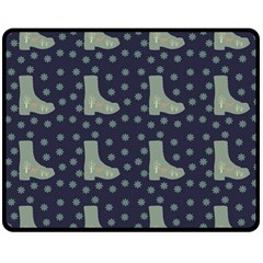 Blue Boots Double Sided Fleece Blanket (medium) 