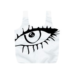 Drawn Eye Transparent Monster Big Full Print Recycle Bags (s)  by Alisyart