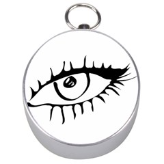 Drawn Eye Transparent Monster Big Silver Compasses by Alisyart