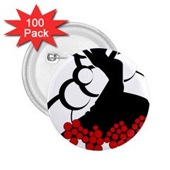 Flamenco Dancer 2.25  Buttons (100 pack) 