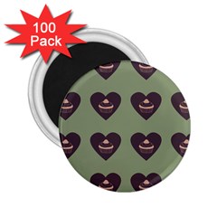 Cupcake Green 2 25  Magnets (100 Pack) 