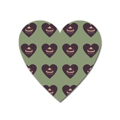 Cupcake Green Heart Magnet