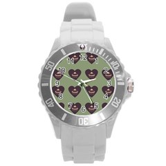 Cupcake Green Round Plastic Sport Watch (l)