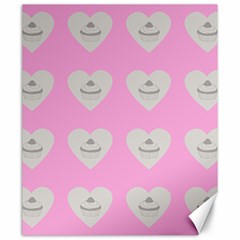 Cupcake Pink Grey Canvas 20  X 24   by snowwhitegirl