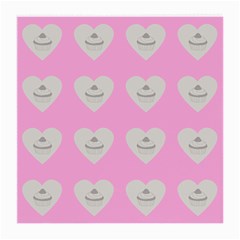 Cupcake Pink Grey Medium Glasses Cloth (2-side) by snowwhitegirl