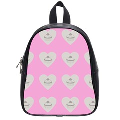 Cupcake Pink Grey School Bag (small) by snowwhitegirl