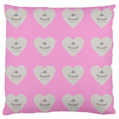 Cupcake Pink Grey Standard Flano Cushion Case (one Side) by snowwhitegirl