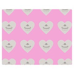 Cupcake Pink Grey Double Sided Flano Blanket (medium) 