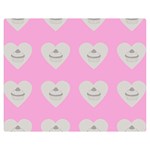 Cupcake Pink Grey Double Sided Flano Blanket (Medium)  60 x50  Blanket Front