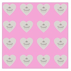 Cupcake Pink Grey Large Satin Scarf (square)