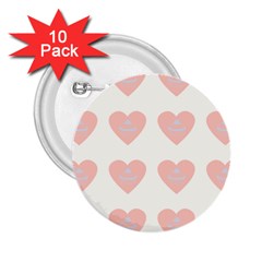 Cupcake White Pink 2 25  Buttons (10 Pack) 