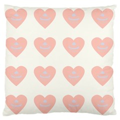 Cupcake White Pink Large Flano Cushion Case (two Sides) by snowwhitegirl