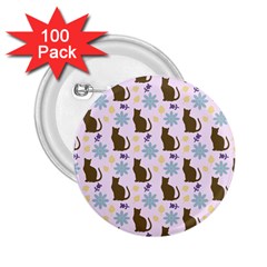 Outside Brown Cats 2 25  Buttons (100 Pack) 