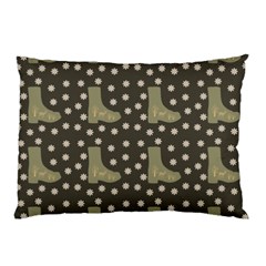 Charcoal Boots Pillow Case (two Sides)