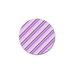 Purple Diagonal Lines Golf Ball Marker (10 Pack)