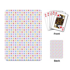 Blue Pink Yellow Eggs On White Playing Card