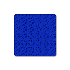 Royal Blue Music Square Magnet