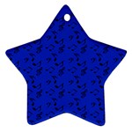 Royal Blue Music Star Ornament (Two Sides) Front