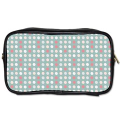 Pink Peach Grey Eggs On Teal Toiletries Bags 2-side