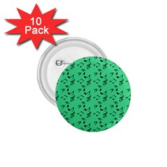 Green Music 1 75  Buttons (10 Pack)