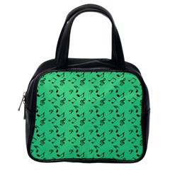 Green Music Classic Handbags (one Side)