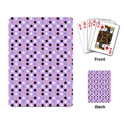 Black White Pink Blue Eggs On Violet Playing Card by snowwhitegirl