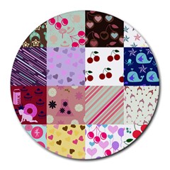 Quilt Of My Patterns Round Mousepads