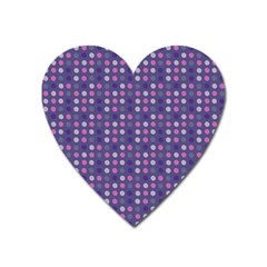 Violet Grey Purple Eggs On Grey Blue Heart Magnet by snowwhitegirl