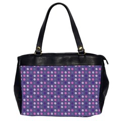 Violet Grey Purple Eggs On Grey Blue Office Handbags (2 Sides) 