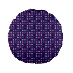 Violet Grey Purple Eggs On Grey Blue Standard 15  Premium Flano Round Cushions by snowwhitegirl