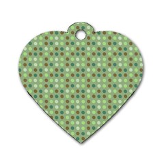 Green Brown  Eggs On Green Dog Tag Heart (one Side)