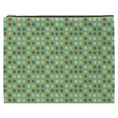 Green Brown  Eggs On Green Cosmetic Bag (xxxl) 