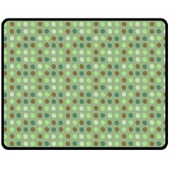 Green Brown  Eggs On Green Double Sided Fleece Blanket (medium) 