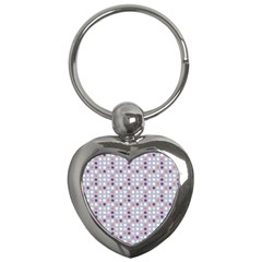 Pink Purple White Eggs On Lilac Key Chains (heart)  by snowwhitegirl