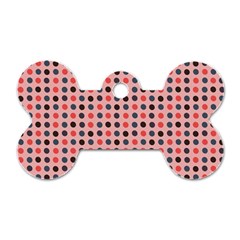 Grey Red Eggs On Pink Dog Tag Bone (two Sides)