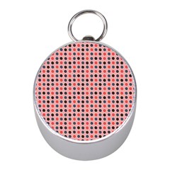 Grey Red Eggs On Pink Mini Silver Compasses