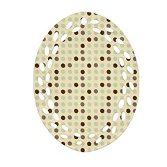 Brown Green Grey Eggs Ornament (oval Filigree)